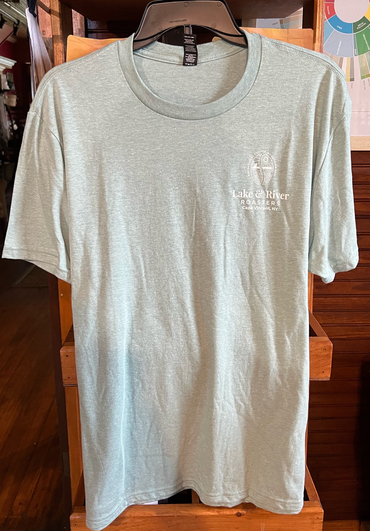 Lake and River Roasters Crew Neck T-shirt - Sage